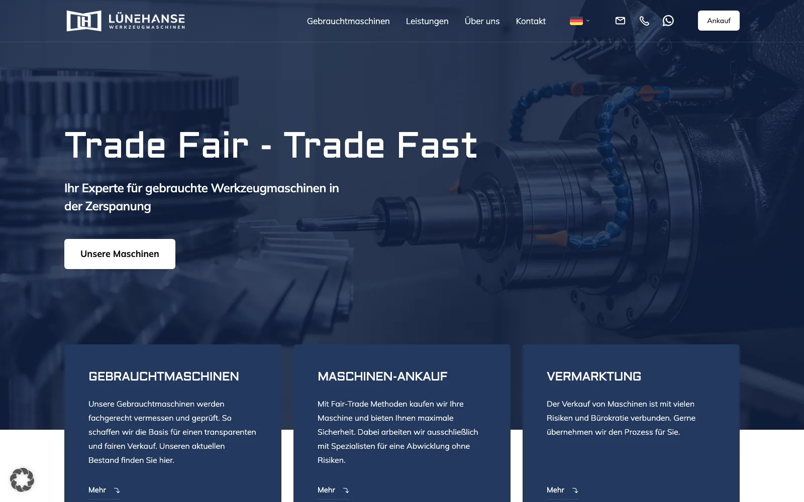 LüneHanse: Screenshot der Website