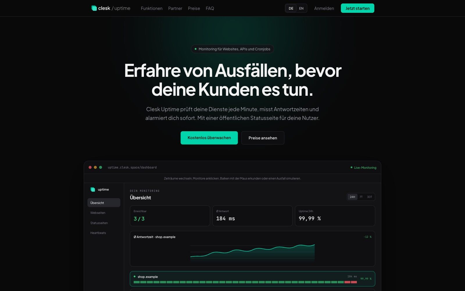 Clesk Uptime - SaaS